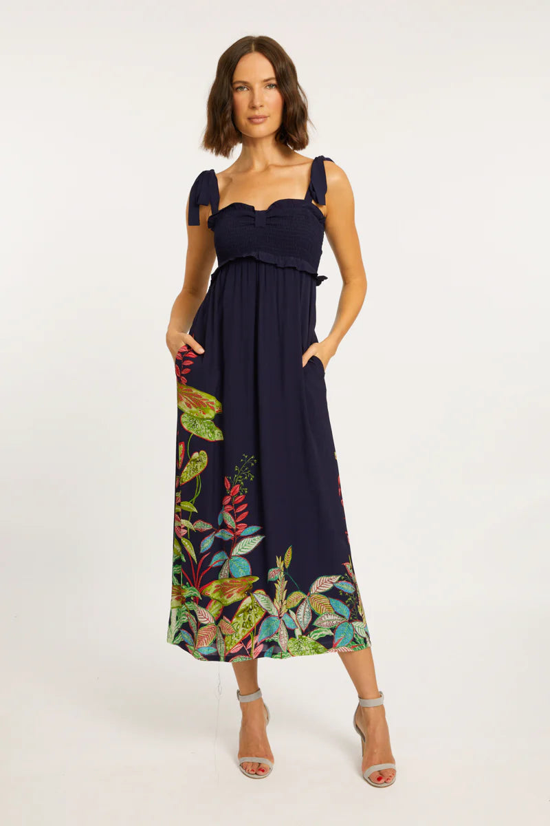SinceThen★French style dress ワンピース ST42 SinceThen 】フレンチ フレア ロング エンパイアワンピース