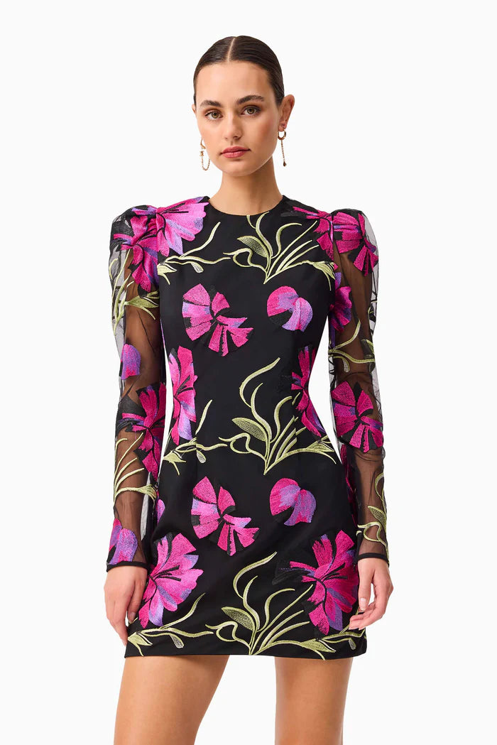 Elliatt Amaya Mini Dress Black Floral / XS Elliatt Amaya Mini Dress Black Floral / XS