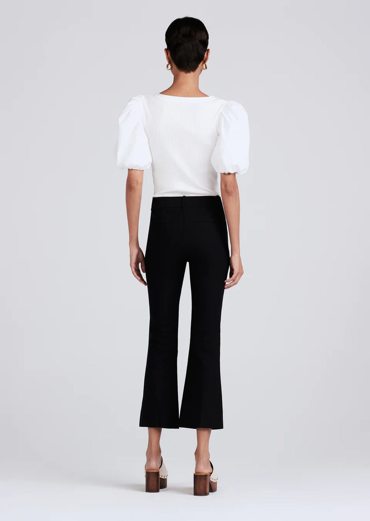 Crosby Crop Flare Trouser - Black | Sanctum Style