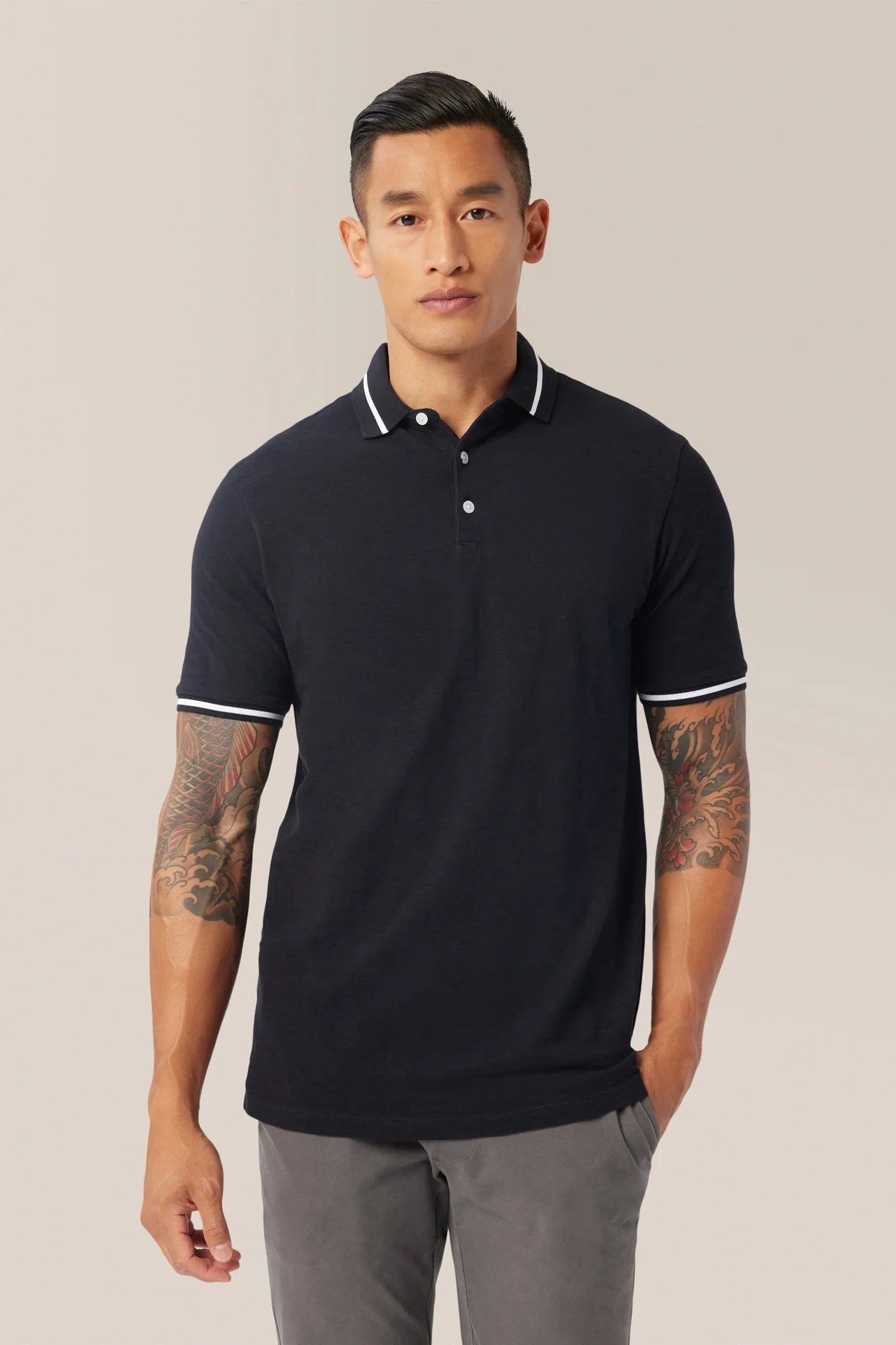 Black classic match polo black shop